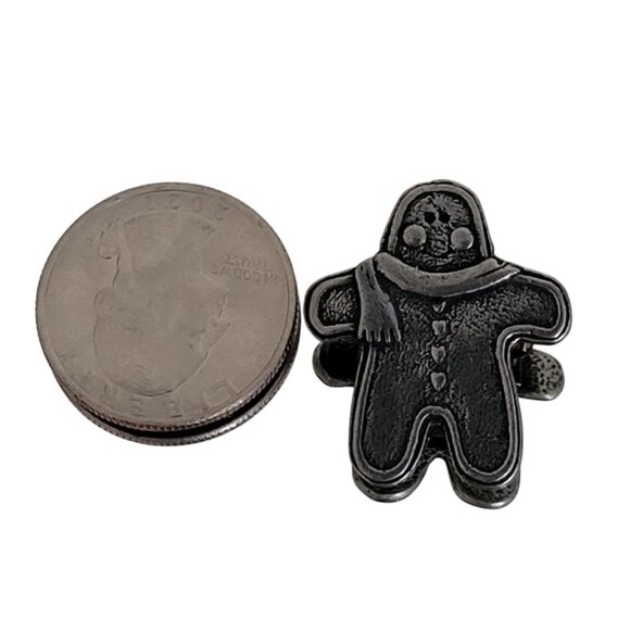 Unique Vintage Metal Gingerbread Man Pin "Quick Cooking" 2002 holiday accessory - Picture 3 of 3